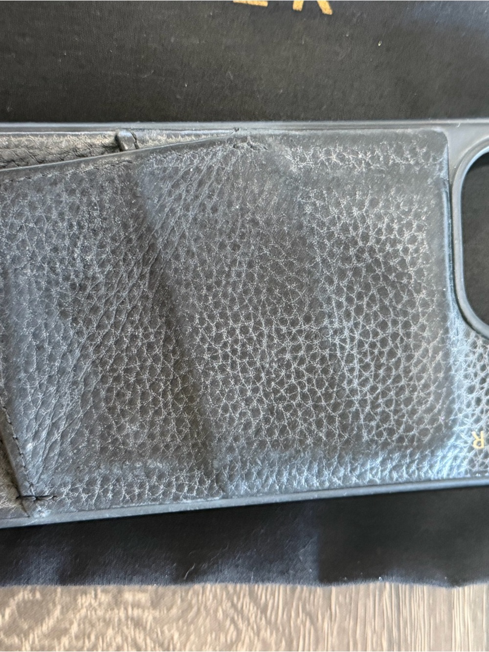 Bandolier Blk Leather iPhone 14 Pro Case with removable strap - Picture 4 of 5